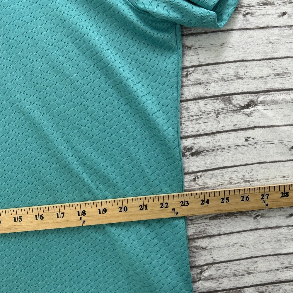 Nike Golf Polo Shirt Men XL Teal Green Diamond Texture Kimochi Tournament